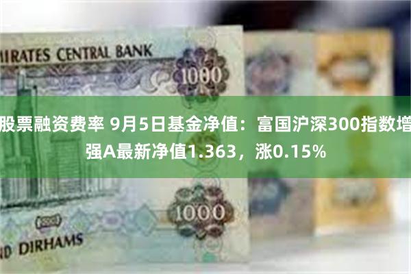 股票融资费率 9月5日基金净值：富国沪深300指数增强A最新净值1.363，涨0.15%