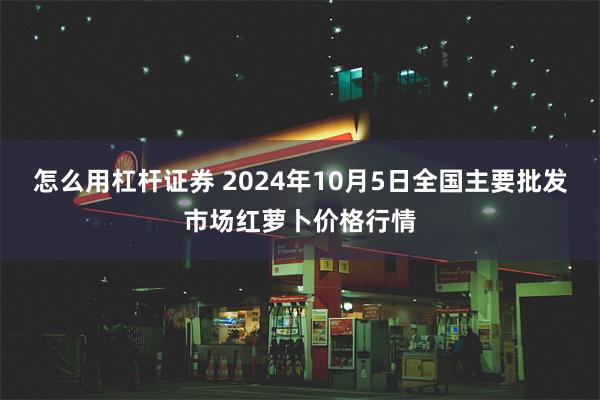 怎么用杠杆证券 2024年10月5日全国主要批发市场红萝卜价格行情