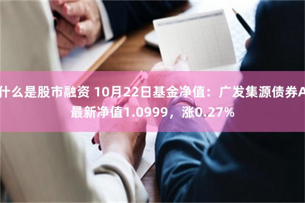 什么是股市融资 10月22日基金净值：广发集源债券A最新净值1.0999，涨0.27%