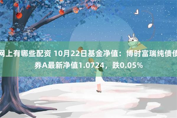 网上有哪些配资 10月22日基金净值：博时富瑞纯债债券A最新净值1.0724，跌0.05%