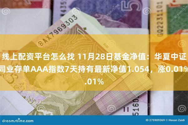 线上配资平台怎么找 11月28日基金净值：华夏中证同业存单AAA指数7天持有最新净值1.054，涨0.01%